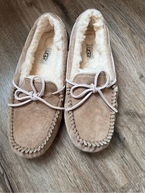 UGG Women's Chestnut Suede Bella 2 Shearling Moccasin Slippers
